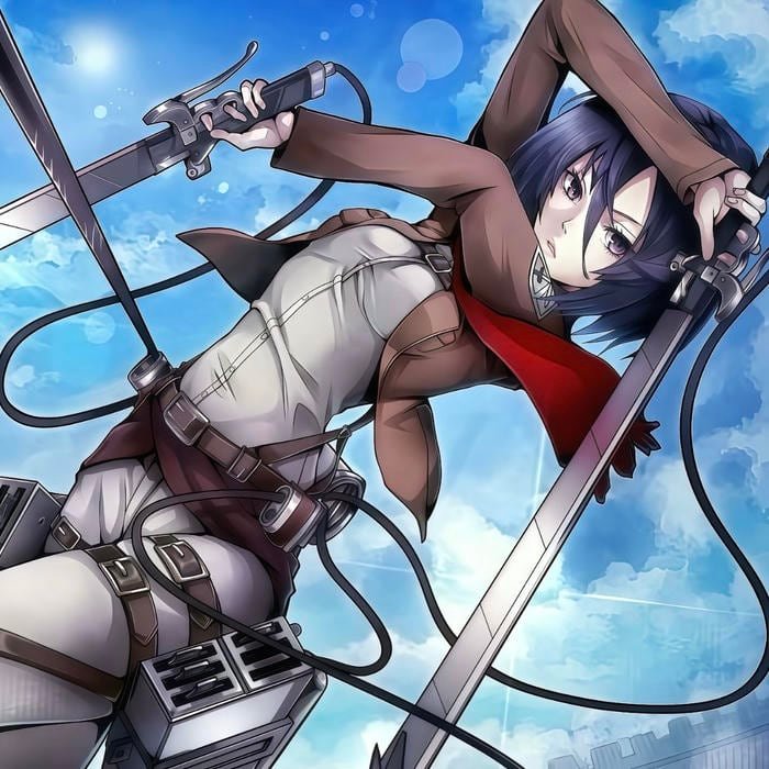 Intense AOT character portrayal used as anime pfp aot