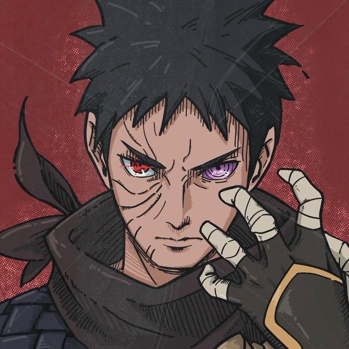 Masked shinobi presence shown through anime pfp obito