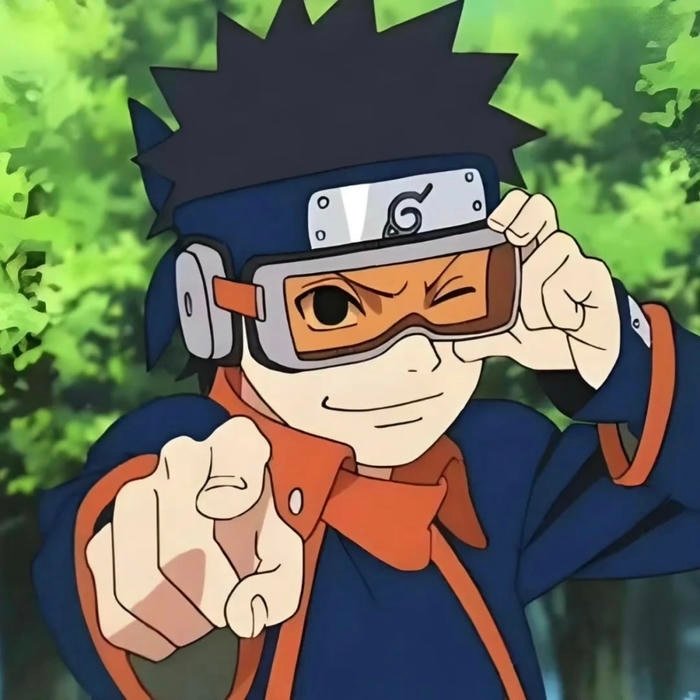 Ninja exile narrative implied through anime pfp obito