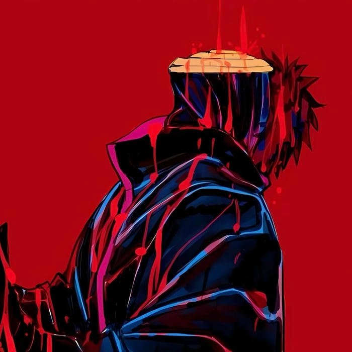 Pain driven transformation theme within anime pfp obito