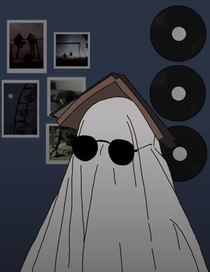 Profile image mood built around ghost aesthetic pfp