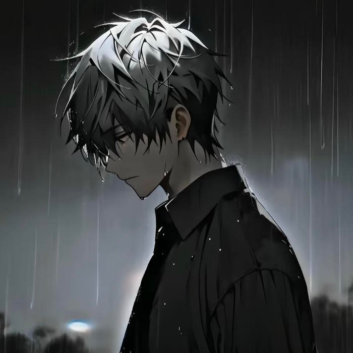 Quiet sadness resting on his face sad boy pfp