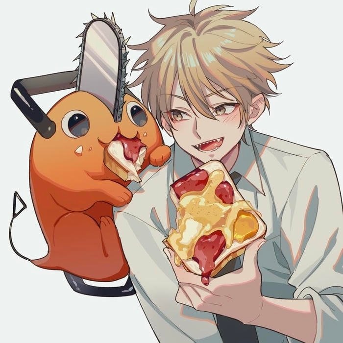 Raw character concept tied to anime pfp chainsaw man