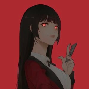 Risk obsession mindset carried by anime pfp kakegurui