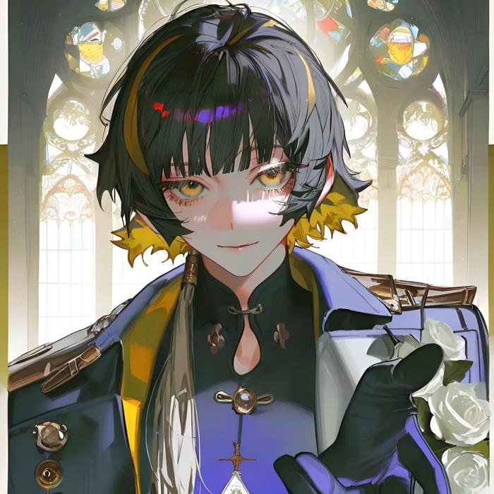 Silent intensity design blue block anime pfp