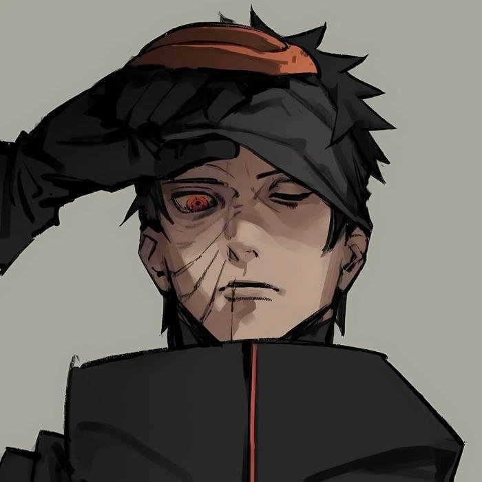Suppressed emotion shinobi signal shown by anime pfp obito
