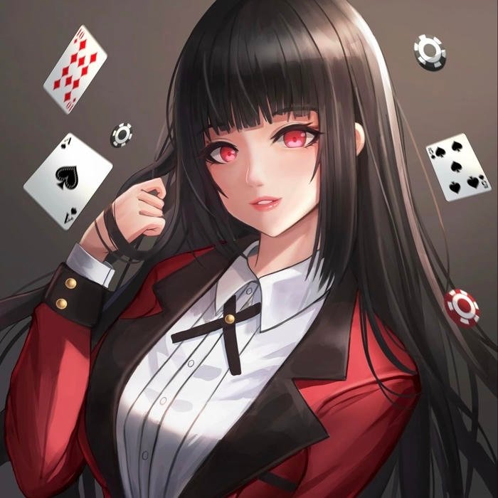 Unstable emotional contrast shown through anime pfp kakegurui