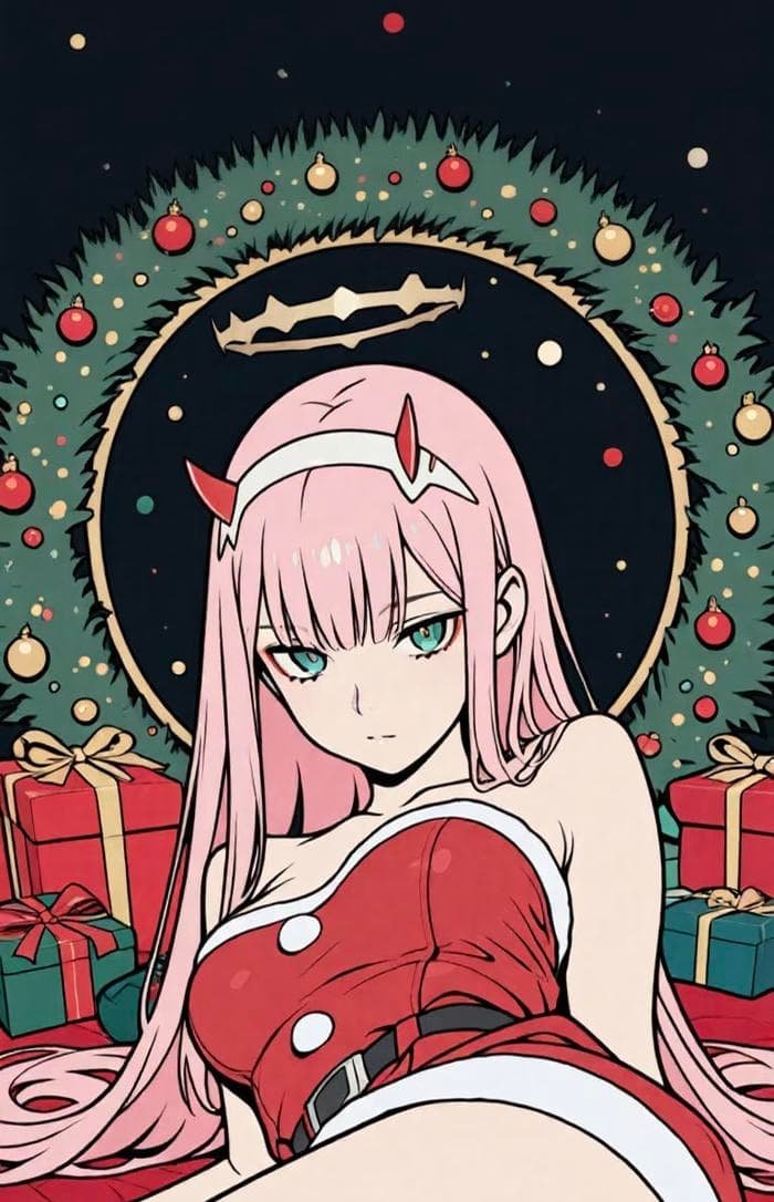 Zero two anime pfp framed for digital display