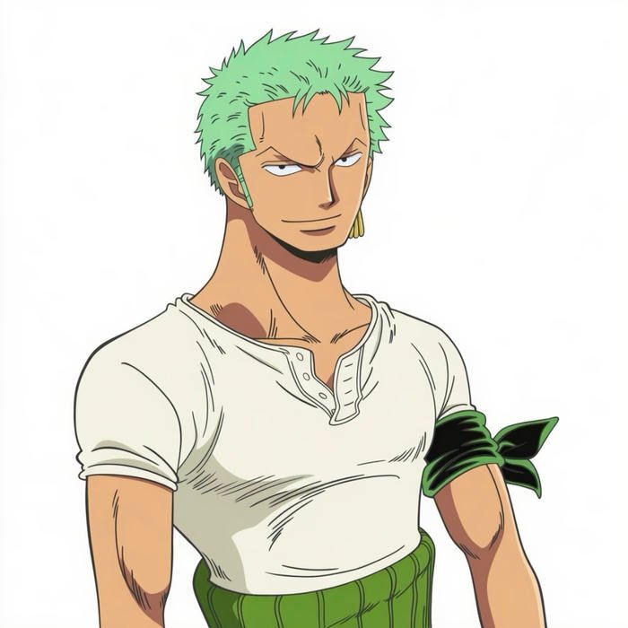 Zoro anime pfp based on One Piece pirate crew member