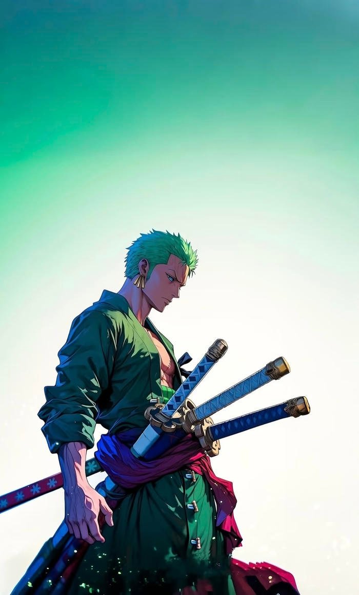 Zoro anime pfp emphasizing pirate swords mastery