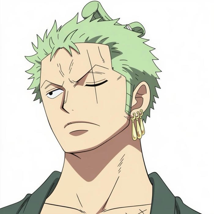 Zoro anime pfp featuring One Piece swordsman portrait