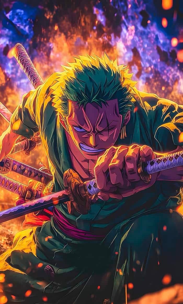 Zoro anime pfp featuring stoic pirate swordsman