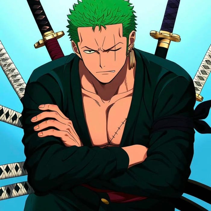 Zoro anime pfp reflecting unwavering warrior resolve