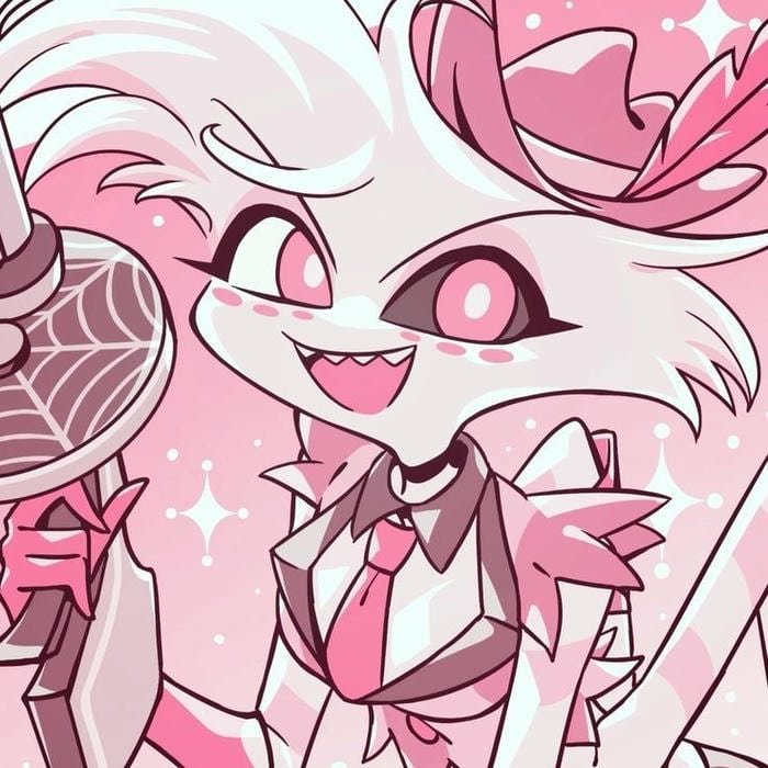 angel dust pfp cartoon head avatar for profiles