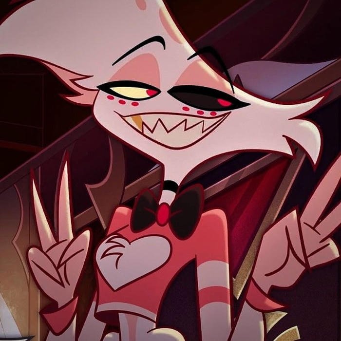 angel dust pfp cartoon profile picture for fans