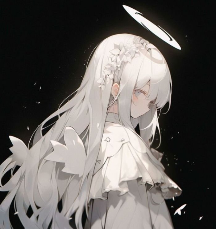 angel pfp with gentle light and angelic presence