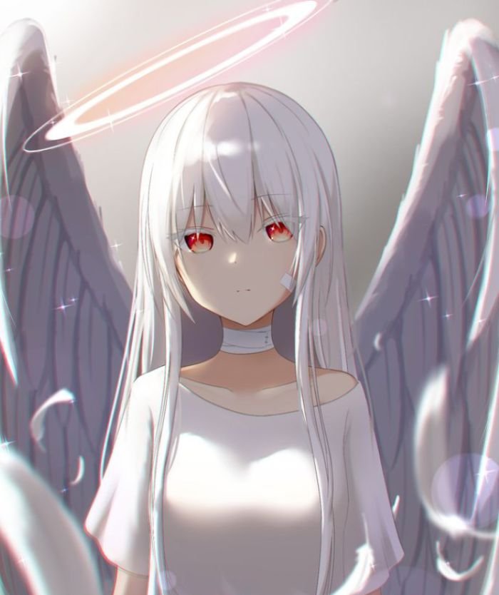 angel pfp with serene celestial aura and calm mood