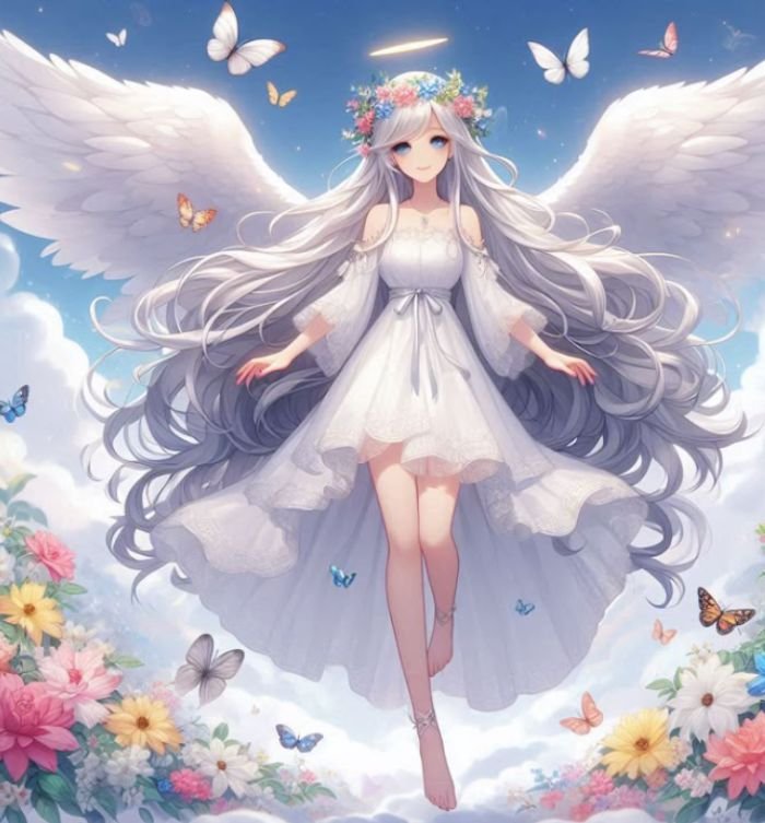 angel pfp with subtle radiant glow effects