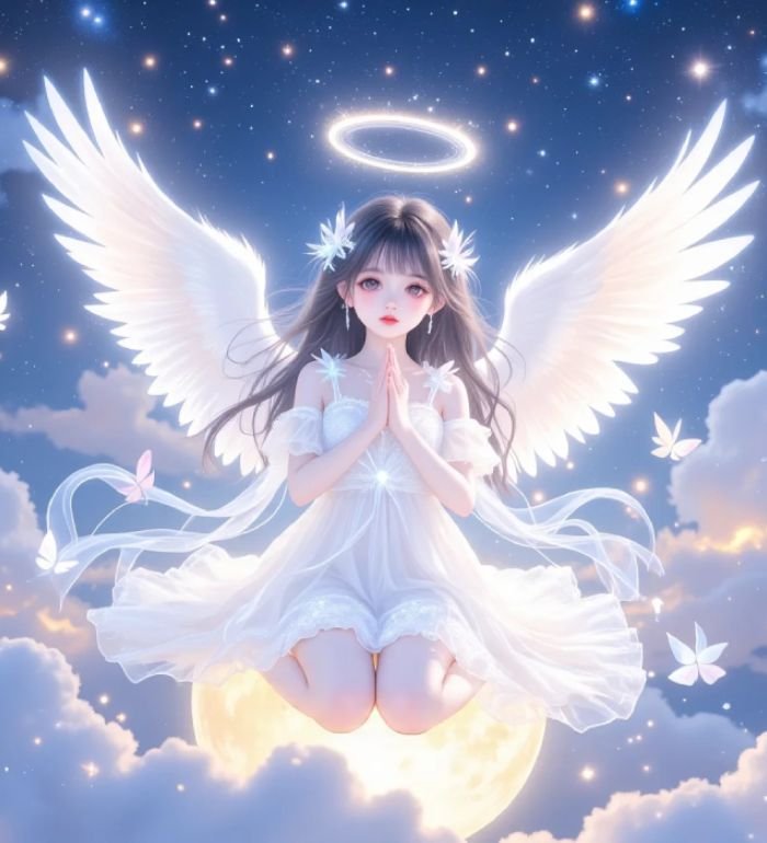 angelic symbolism appears within angel pfp compositions