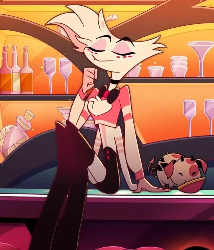 animated spider character angel dust pfp for socials