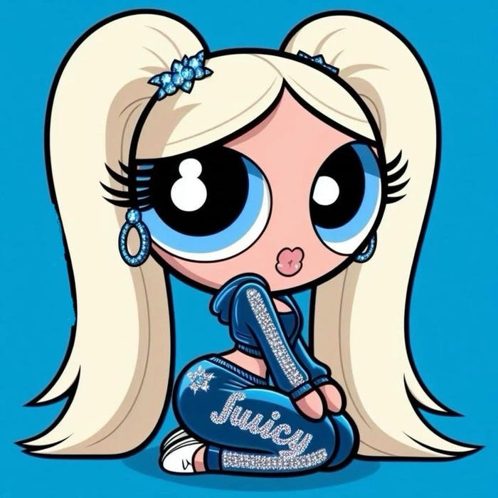 baddie cartoon cartoon female profile with fierce mood