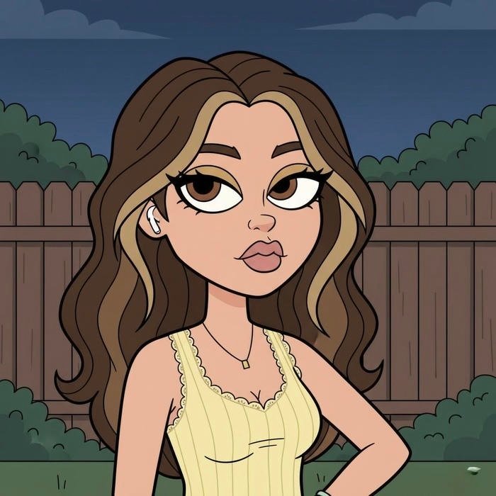 baddie cartoon girl for fearless self image