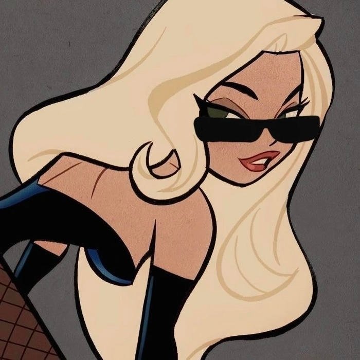 baddie cartoon profile picture with high energy