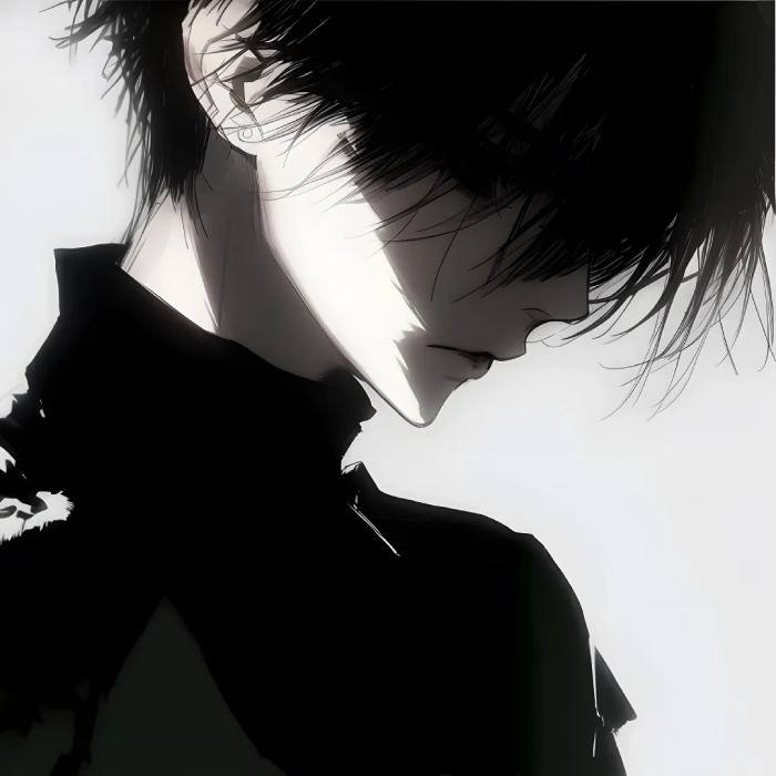 black discord pfp created for a calm presence