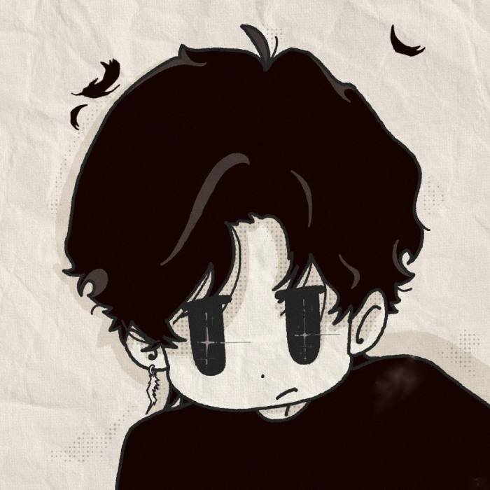 black discord pfp with smooth dark shade