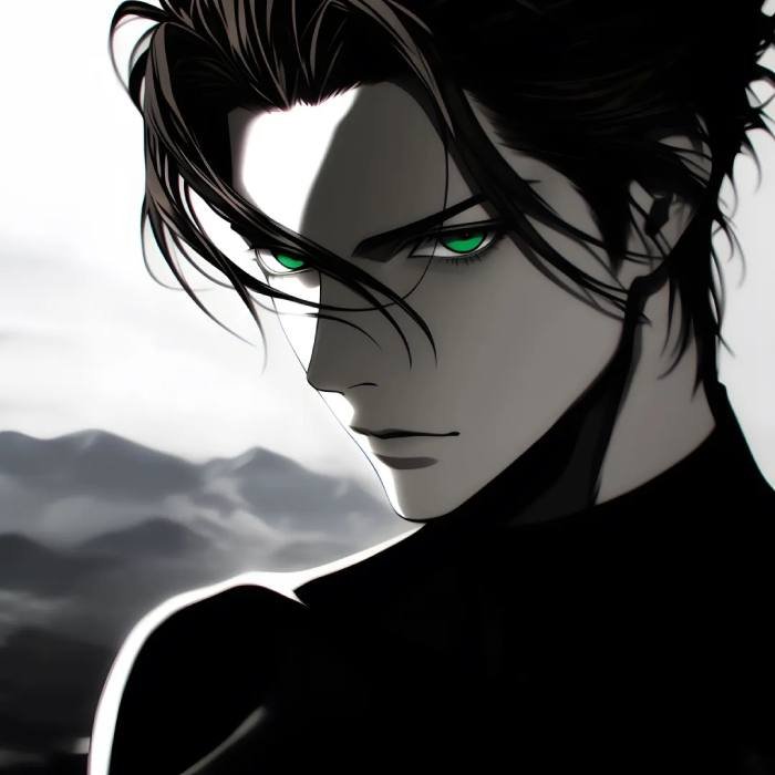 black discord pfp with soft shadow detail