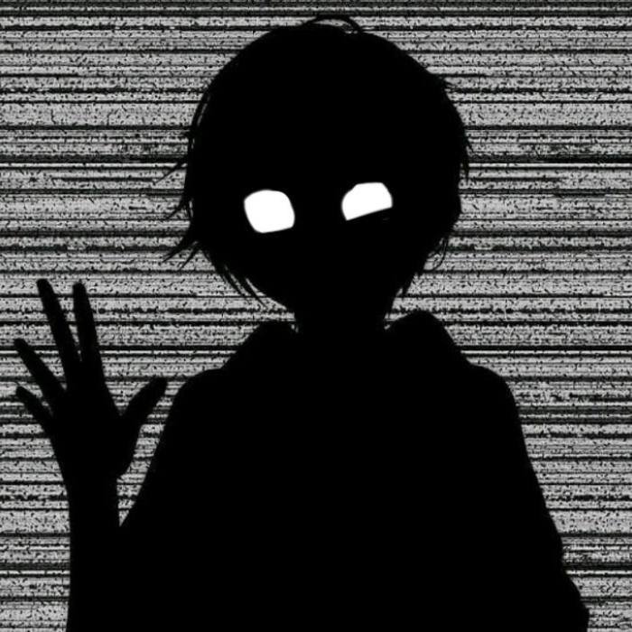 black discord pfp with strong contrast light