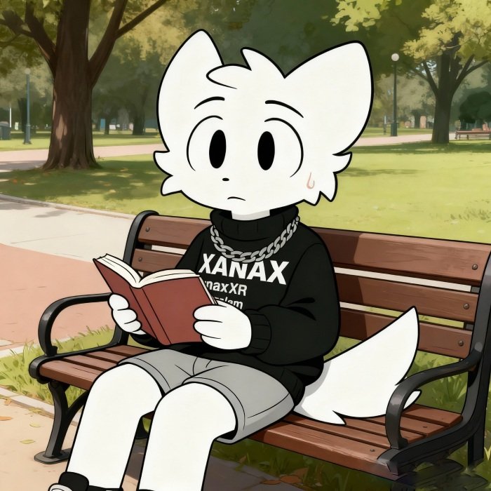 boykisser pfp with flat color illustration