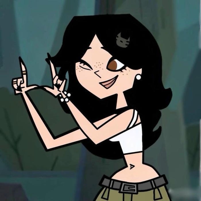 cartoon baddie pfp with sharp facial vibe