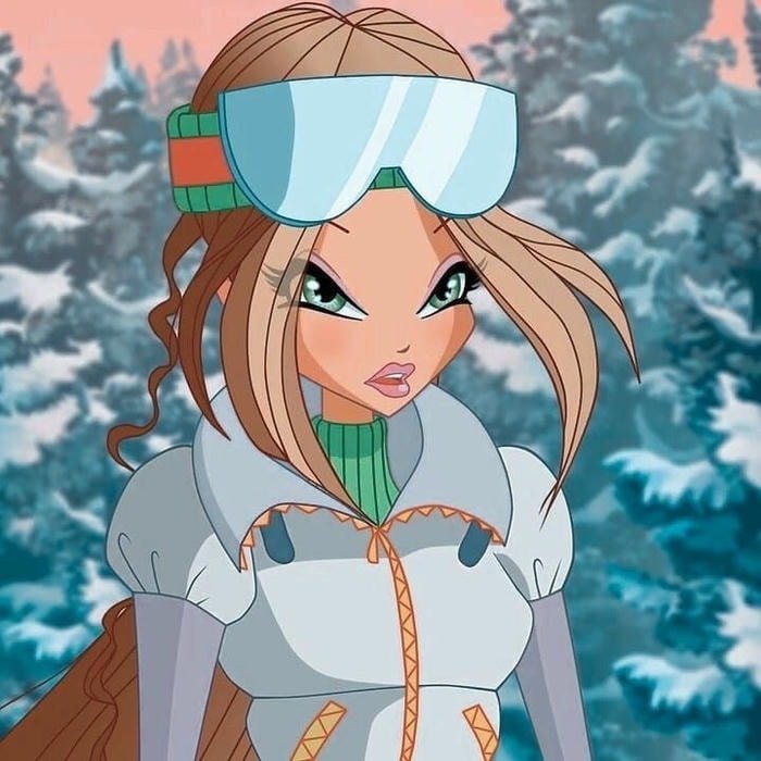 cartoon baddie profile image with intense presence