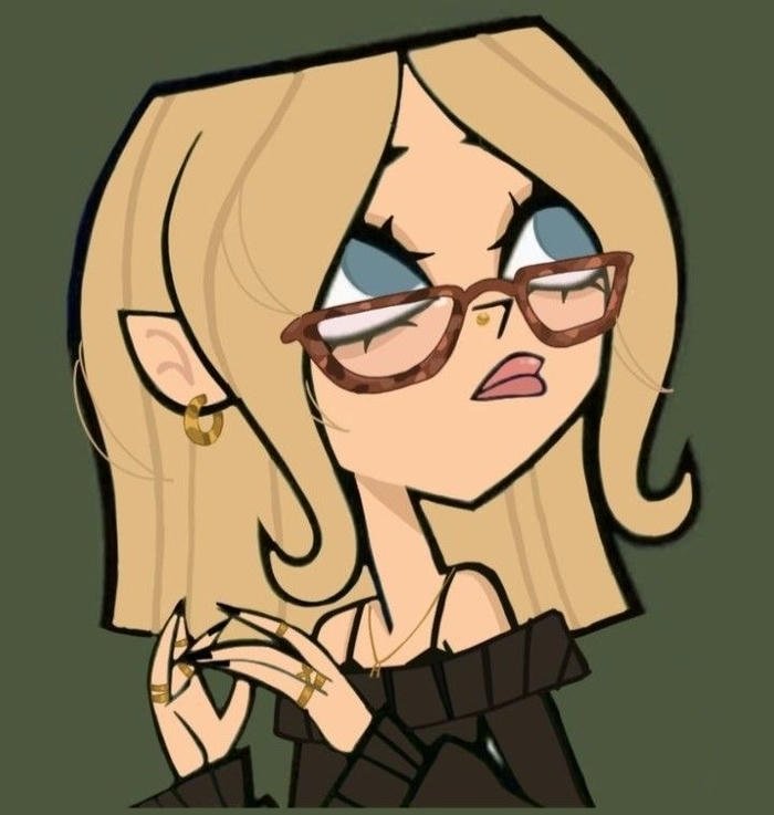 cartoon girl baddie with dominant mood