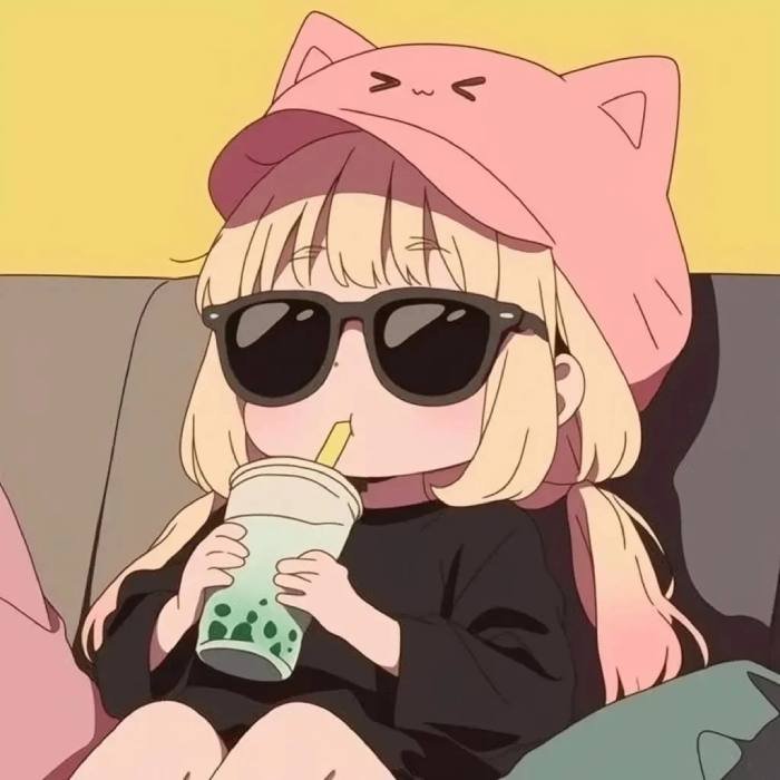 chibi pfp designed in a soft pastel style