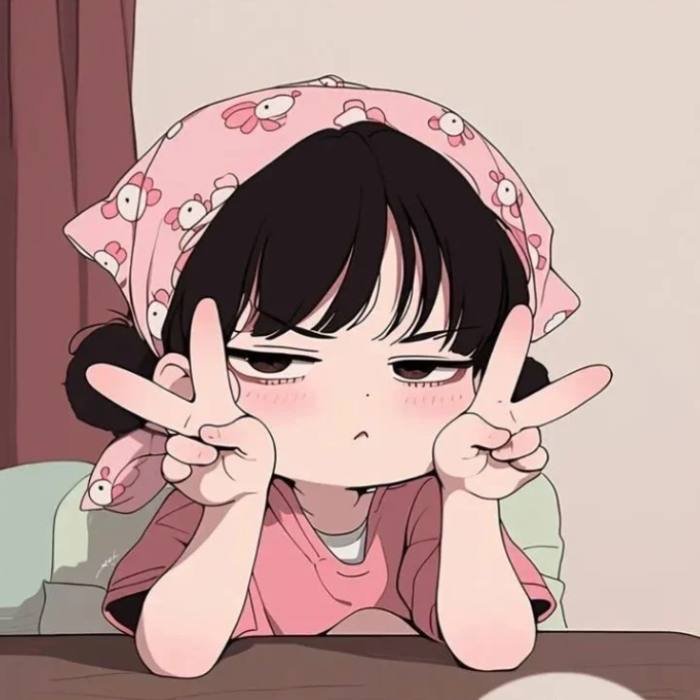 chibi pfp with a simple lovable design