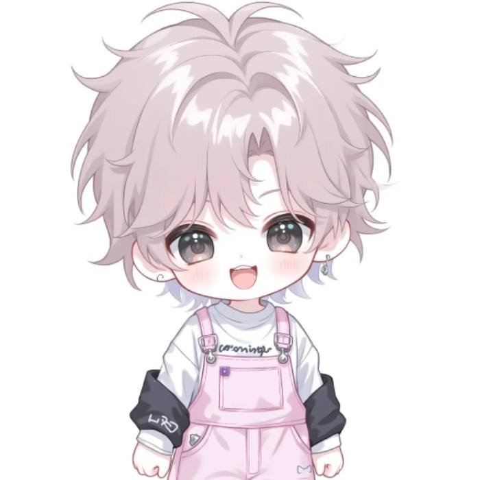 chibi pfp with bright colors and happy vibe