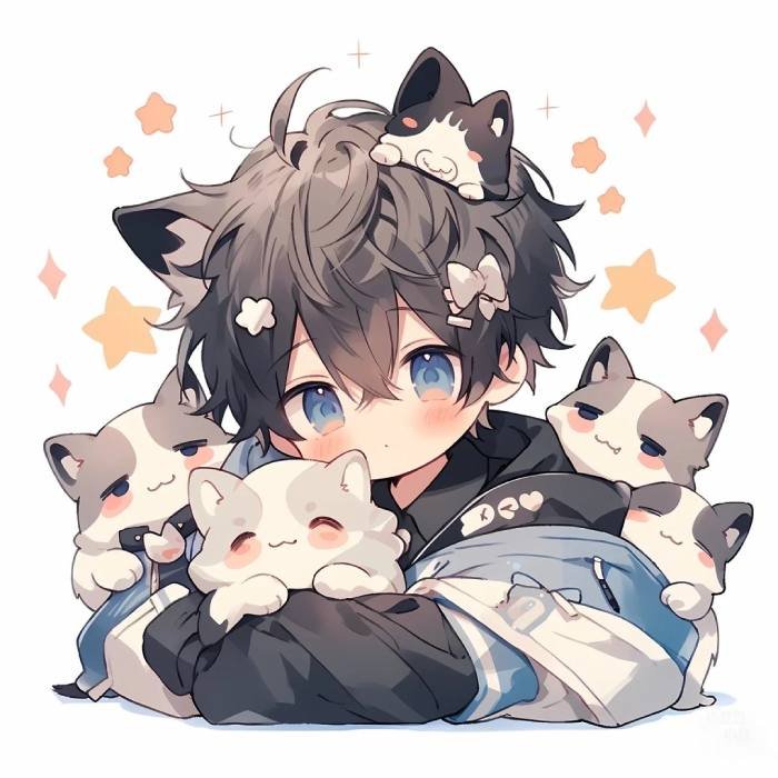 chibi pfp with cute round face and smile