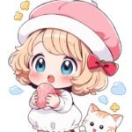 clean and minimal cartoon style chibi pfp