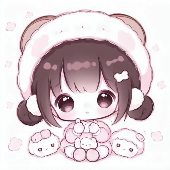 cozy cartoon design in chibi pfp avatar style