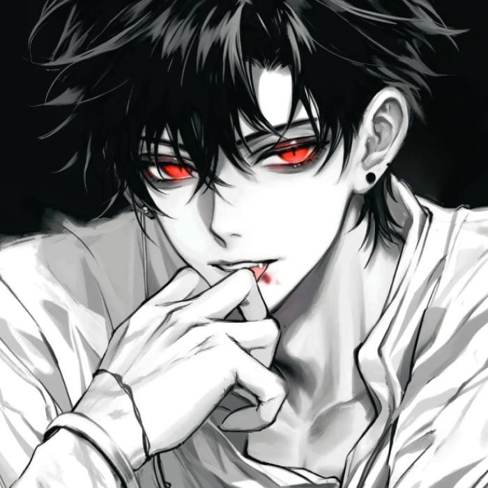 dark calm portrait in black discord pfp style