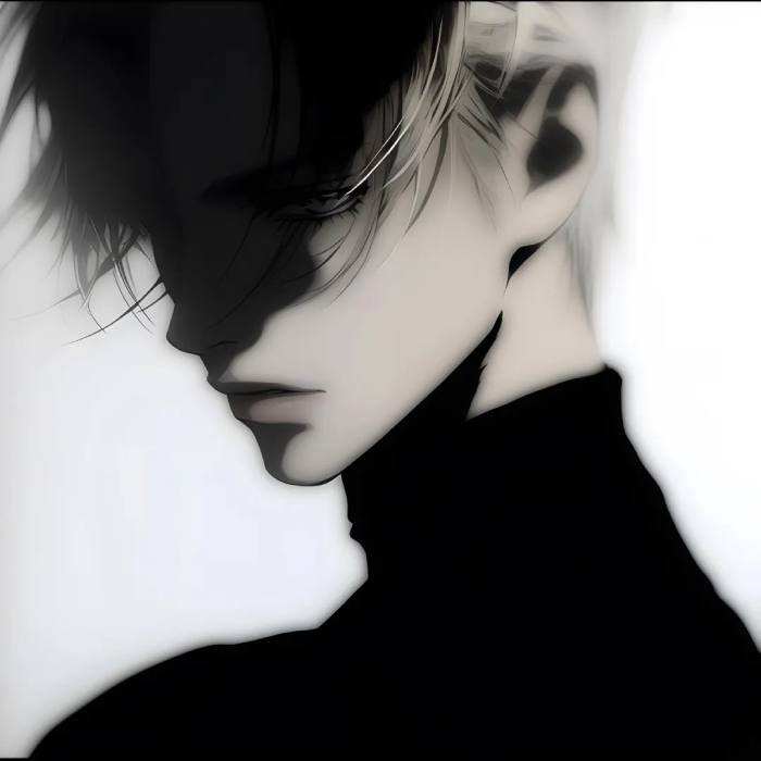 dark minimalist avatar black discord pfp style