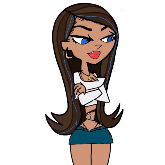 female baddie cartoon character pfp with power energy