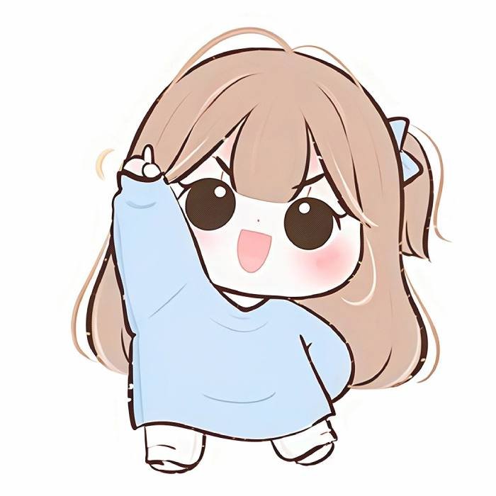 friendly anime character in chibi pfp avatar format