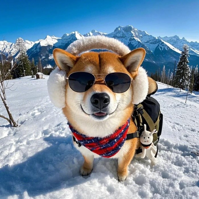 friendly dog face with joy cute dog pfp