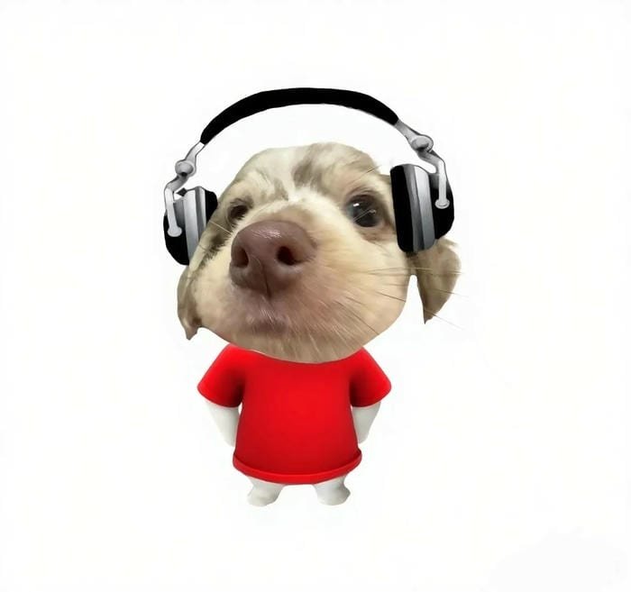 funny goofy dog pfp meme style