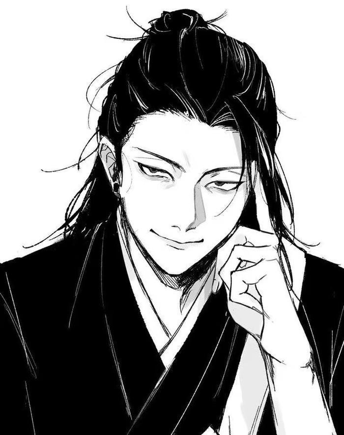 geto pfp showing a composed expression hiding deeper intent