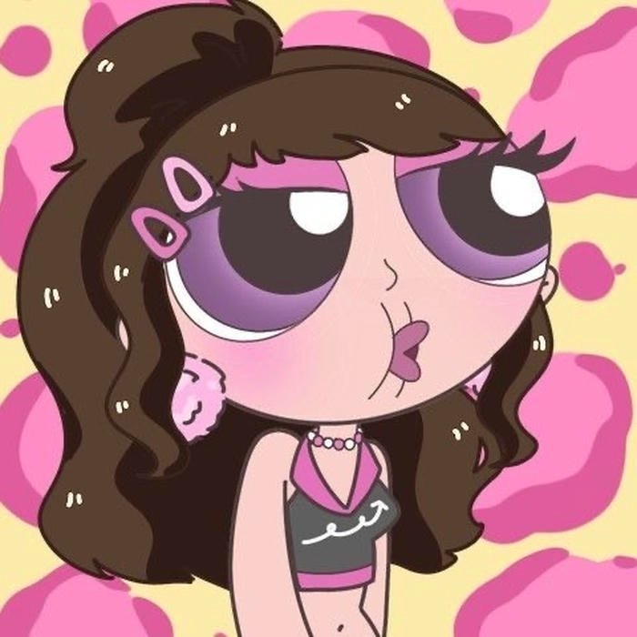 girl character baddie cartoon with authority feel