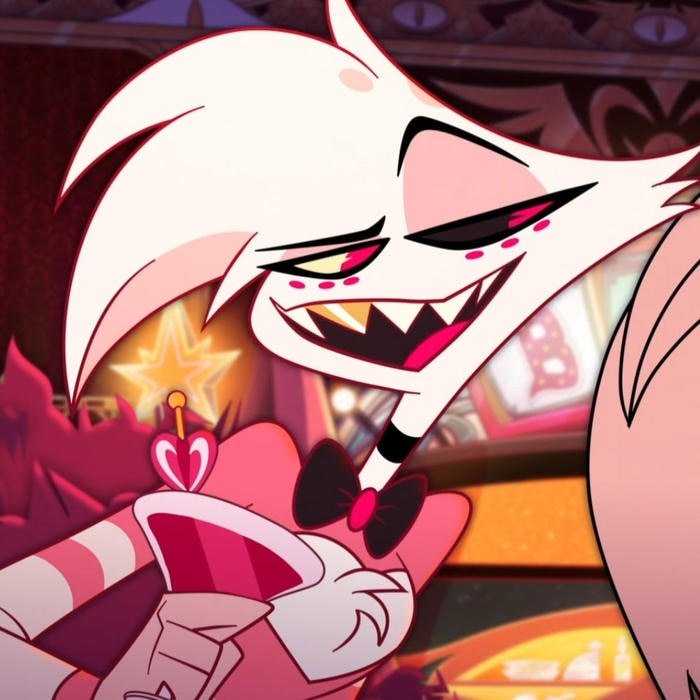 hazbin hotel fan portrait angel dust pfp art